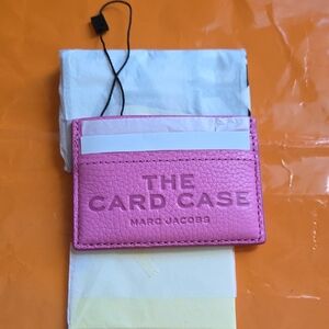 New With Packaging! Marc Jacobs The Leather Card Case In Bow Pink